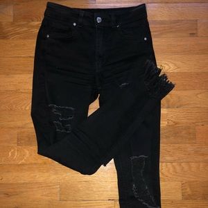 Ripped black Pull&Bear Denim Co. Jeans